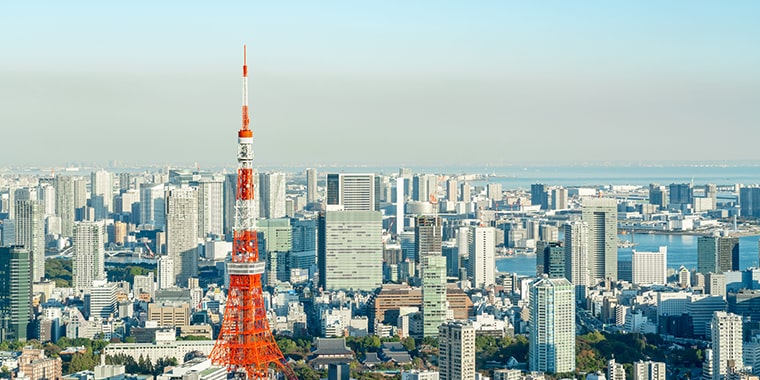 東京タワーと街並み